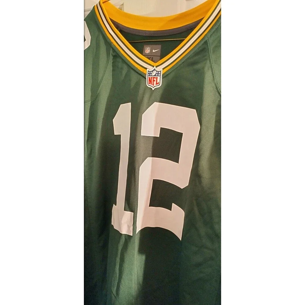 Nike NFL Jersey #12 Aaron Rodgers Green Bay Packers Official XL Adult